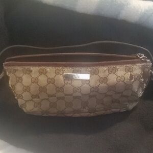Authentic Gucci Tan and Brown Monogram  Bag